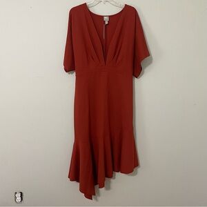 Asos Dress Burnt Orange Plus Tie Waist Fall Thanksgiving Size 20 NWOT